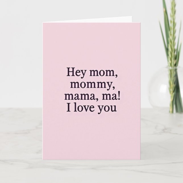 Hej mamma jag älskar dig kort (Framsida)