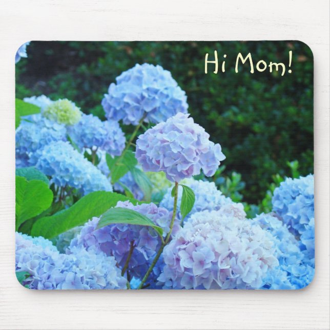 Hej mamma! musmattor Blå Hortensia Blomma Trädgård (Framsidan)