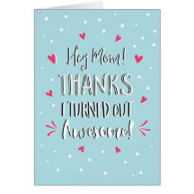 Hej mamma tack Mors dag Card