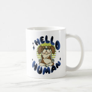 Hej människa Mediterande yogahund Kaffemugg