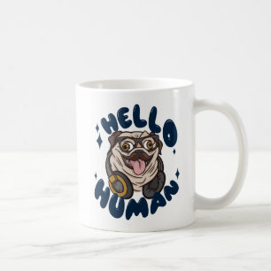 Hej människa Söt hund Kaffemugg