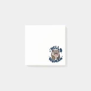 Hej människa Söt hund Post-it Block