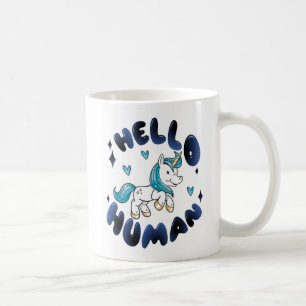 Hej människa Vacker Enhörning Kaffemugg