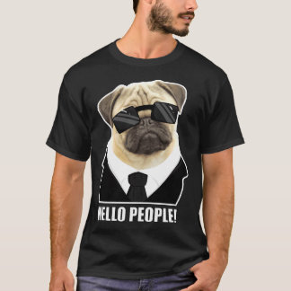 Hej människor! Funny Pug Puppy Classic T-Shirt 935