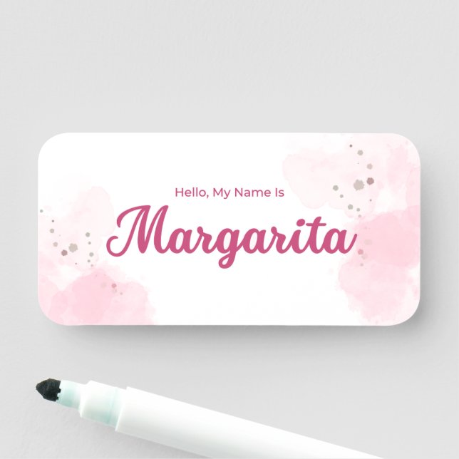 Hej Margarita Klassiskt Namnskylt Namnbricka (På plats)
