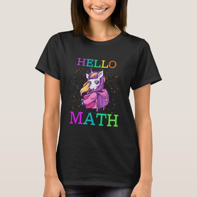 Hej Math Back to school Unicorn T Shirt (Framsida)