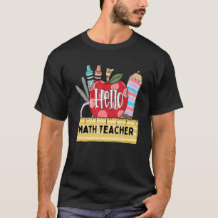 Hej matte lärare Äpple lärare T Shirt