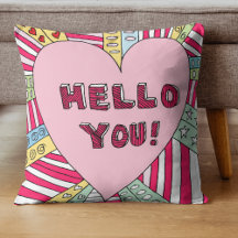 Hej med en färglös kudde modern trend Pillow