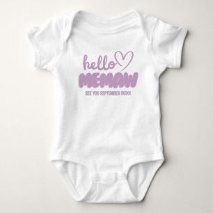 Hej Memaw Babyflicka Avslöjande Meddelande T Shirt