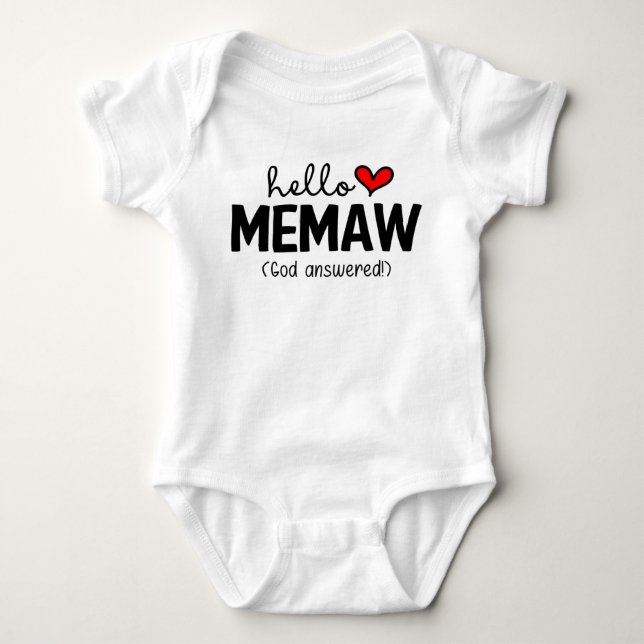 Hej Memaw Gud svarade bön T Shirt (Framsida)