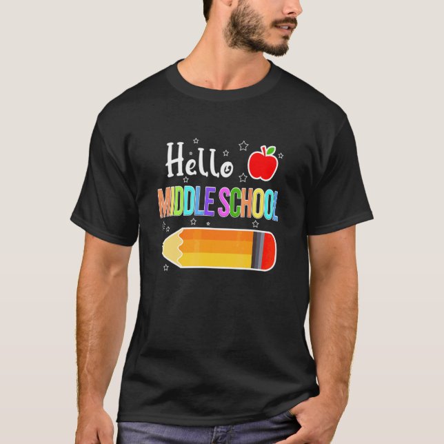 Hej Middle School Squad Tillbaka Till Skolan Pennv T Shirt (Framsida)