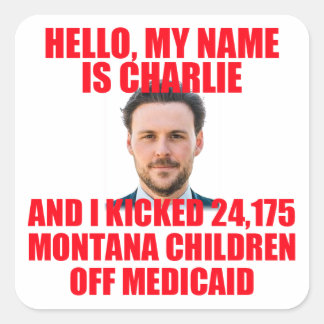 Hej, Min Namn är Charlie Fyrkantigt Klistermärke