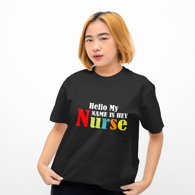 Hej min namn är Hej Nurse T Shirt (Skapare uppladdad)