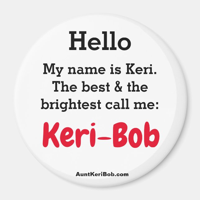 Hej Min namn är Keri Magnet (Framsidan)