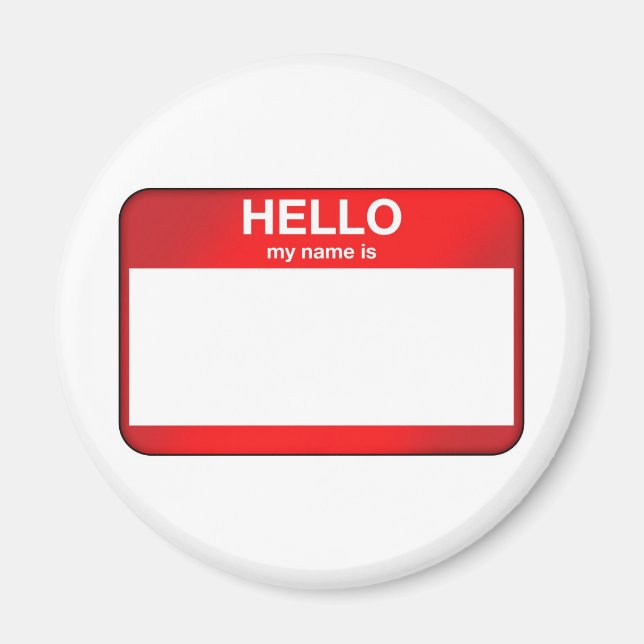 Hej Min Namn är.. Magnet (Framsidan)