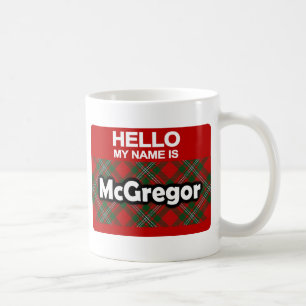 Hej Min Namn är McGregor Scottish Klan Tartan Kaffemugg