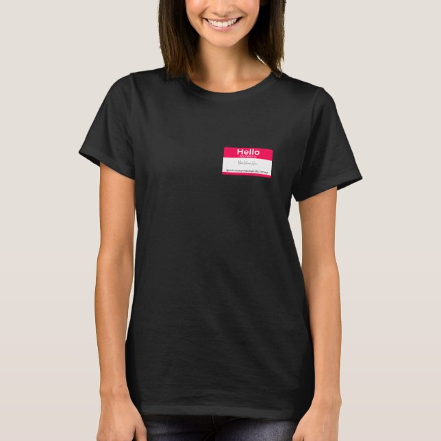 "Hej Min Namn är.." Tal Pathology T-Shirt (Framsida)