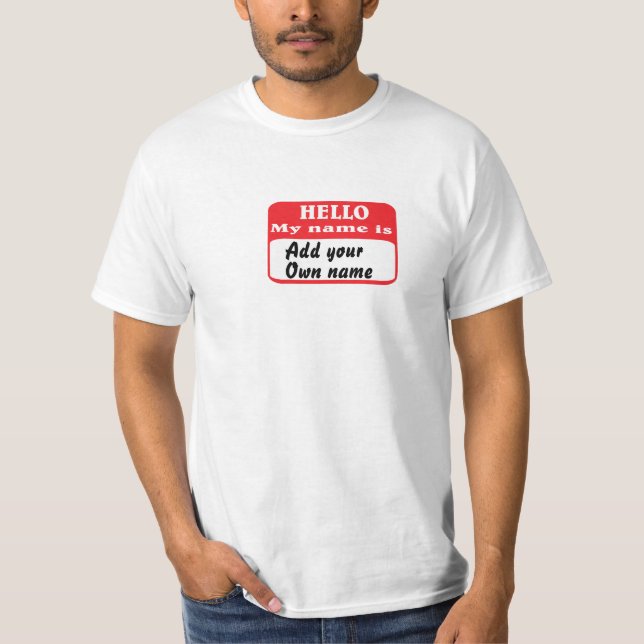 Hej min namn är... tee shirt (Framsida)