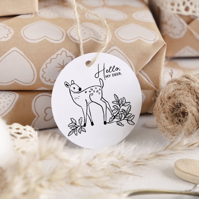 Hej Mina Hjort Decorative Craft Valentine's Stämpel (Perfect for Valentine's Day Tags)