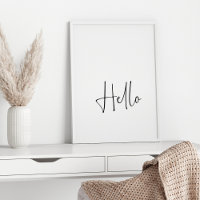 Hej Minimal Modern Black and White Typography