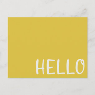 Hej Minimalistisk enkel modern, modern Gult Vykort