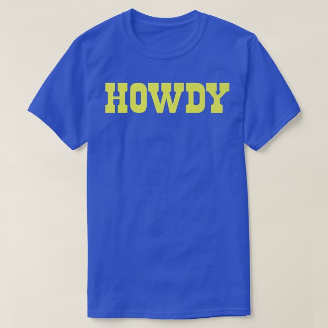 Hej! Minimalistisk typografi, funny Western Land T Shirt (Design framsida)