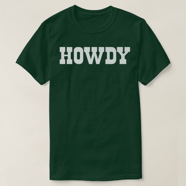 Hej! Minimalistisk typografi, funny Western Land T Shirt (Design framsida)