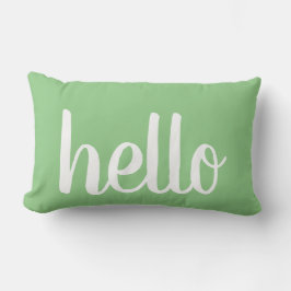 Hej Mint Grönt Typography Lumbar Pillow Lumbarkudde