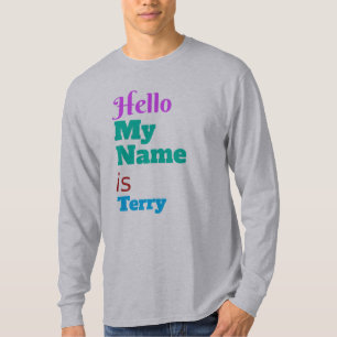 Hej mitt namn är (anpassningsbar text namn) t shirt