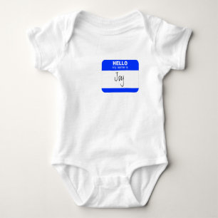 Hej, Mitt Namn är ... (blått) T-shirt