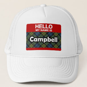 Hej Mitt Namn är Campbell Scottish Tartan Truckerkeps