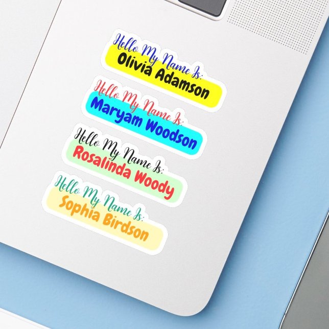 Hej Mitt Namn är Etiketter - Vattentäta Namndekale (Kids name stickers
Waterproof labels for kids)