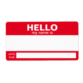 Hej Mitt Namn Är.... event märke / dekal / etikett Fraktsedel