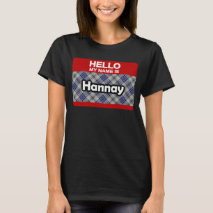 Hej mitt namn är Hannay Scottish Clan Tartan Tröja