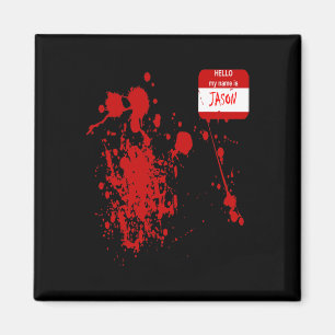 Hej Mitt Namn är Jason Funny Halloween Costume Magnet