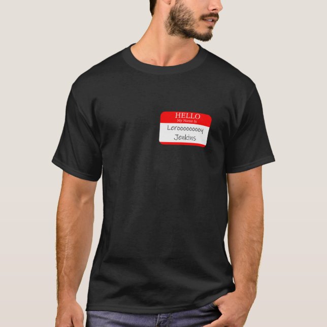 Hej Mitt Namn är Leroy Jenkins fantastiska videosp T Shirt (Framsida)