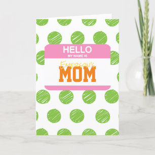 Hej Mitt Namn Är MAMMA Namnskylt BARNENS NAMN Pric Helgkort