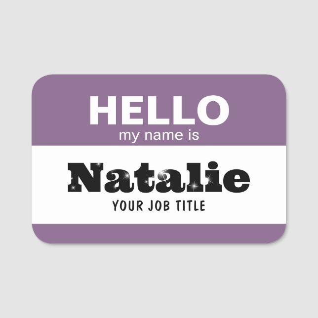 Hej Mitt Namn är NHS-praktiker vid Nursery School Namnbricka (Framsida)