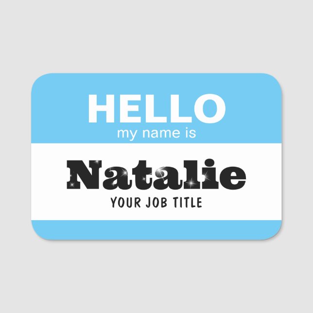 Hej Mitt Namn är NHS-praktiker vid Nursery School Namnbricka (Framsida)