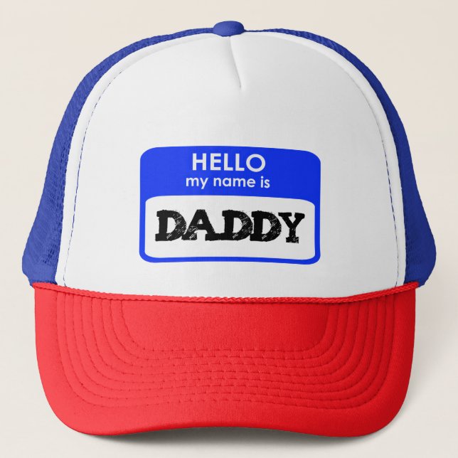 Hej mitt namn är Pappa ny faderpresent pappa papa Keps (Framsida)