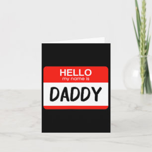 Hej Mitt Namn Är Pappa Roligt Namnskylt Kostym Kort