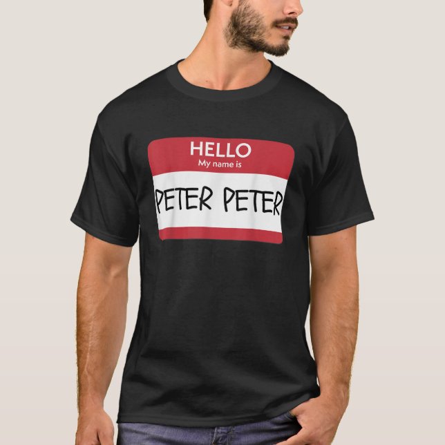 Hej Mitt Namn är Peter Funny Halloween 2429 T Shirt (Framsida)