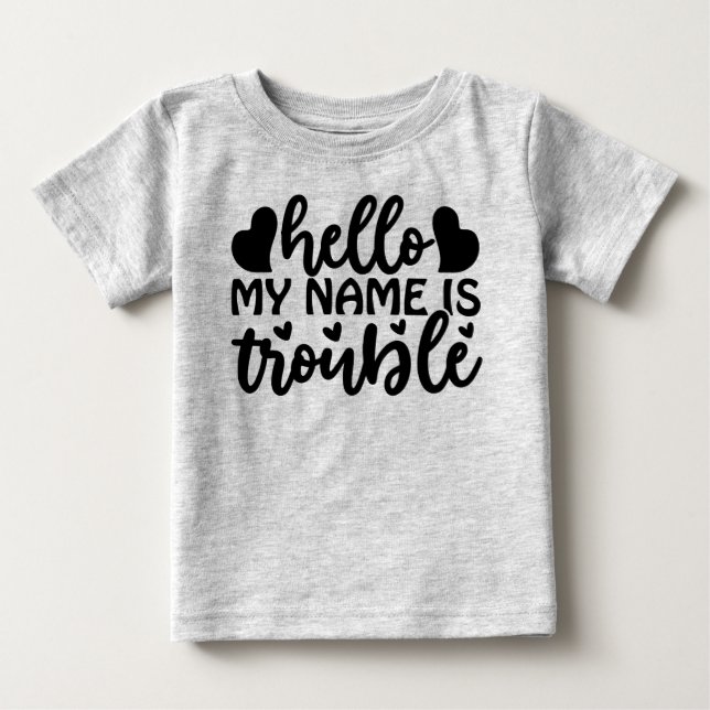 Hej mitt namn är problem  t shirt (Framsida)