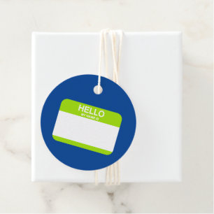 Hej Mitt Namn är Roligt för Nametag Blue Grönt Off Gåvor Etiketter