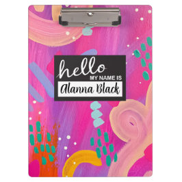 Hej Mitt Namn är Rosa Girly Abstrakt Aestesiskt