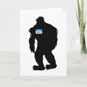 Hej-Mitt Namn är sasquatch Kort