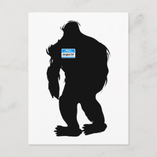 Hej-Mitt Namn är sasquatch Vykort