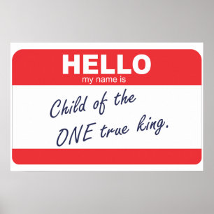Hej mitt namn är underordnad till One True Kung Poster