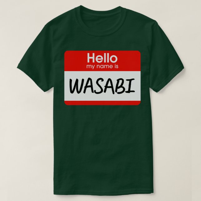 Hej Mitt Namn är Wasabi Lazy Costume T Shirt (Design framsida)