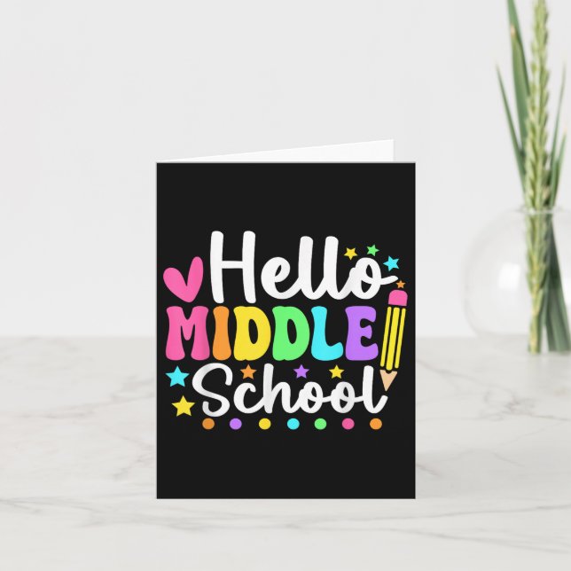 Hej Mitten School Back to school Teacher Studen Kort (Framsida)